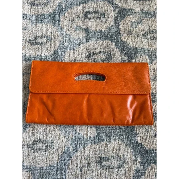 Hobo International Katrina Leather Cutout Clutch Excellent Condition - Picture 1 of 5